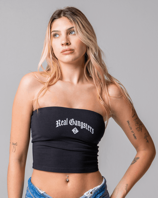 Bold Logo Tube Top - Black