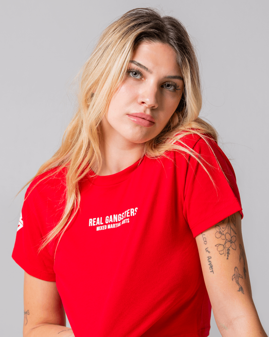 Bold Logo Crop Tshirt - Red