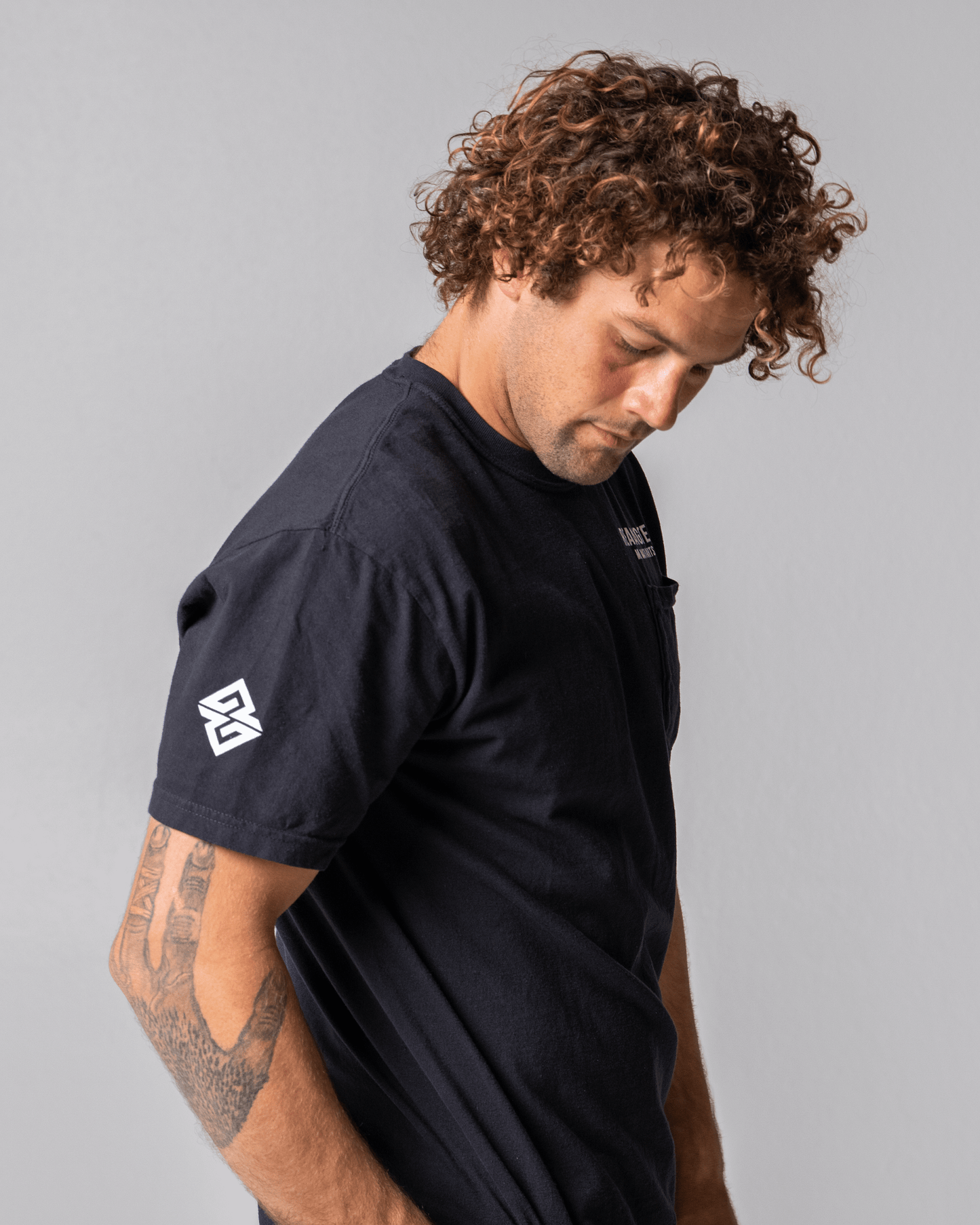 Bold Logo Pocket Tee - Black