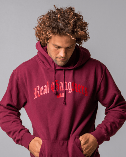 Old English Hoodie - Crimson